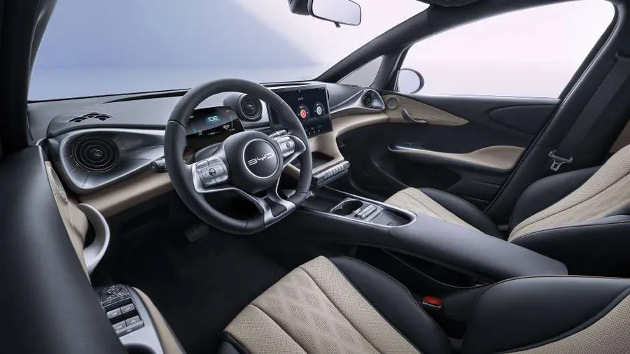 Interior Boba Brown do BYD Dolphin